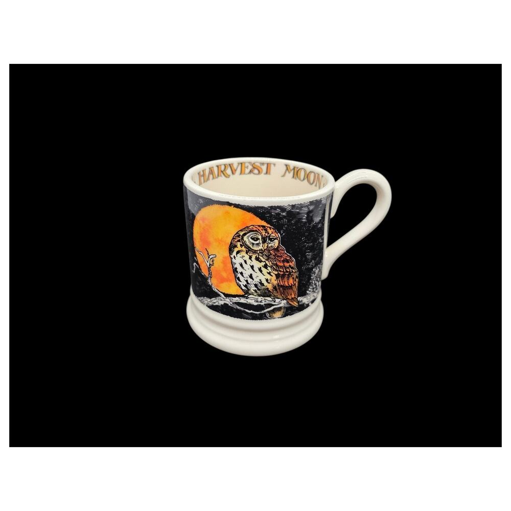 Emma Bridgewater "Harvest Moon" Owl Coffee Mug Made in Stoke on Trent England